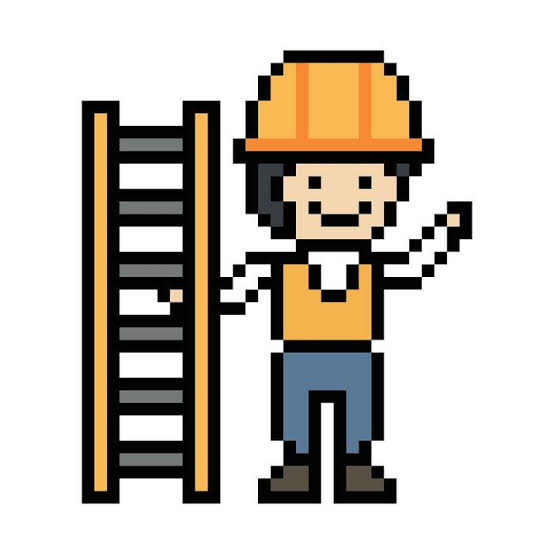 Bitractor AI agent — hardhat crew with a ladder